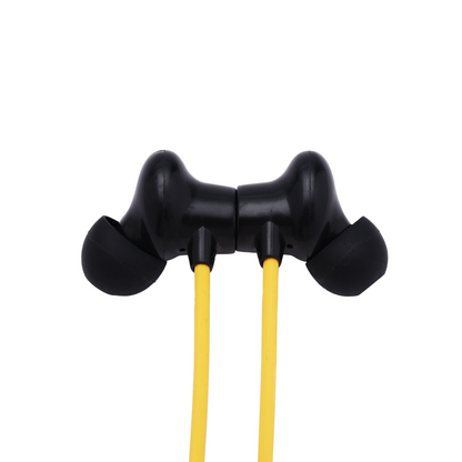 Ortel BassDrop X Bluetooth Neckband | Black & yellow  | Lightweight, 3D Sound, Fast Charging